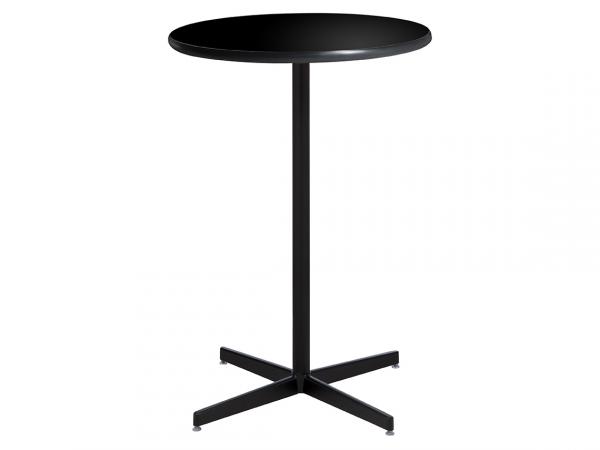 30" Round Bar Table w/ Black Top and Standard Black Base (CEBT-028)
 -- Trade Show Furniture Rental